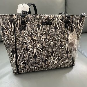 Sakroots Artist Circle Tote Bag/Shoulder Purse Black & White NWT